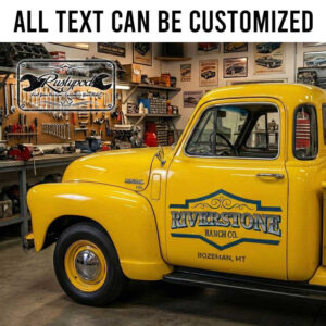 personalized truck graphics lettering decal company door sign decal pinstriping art decal hot rod sticker 13957