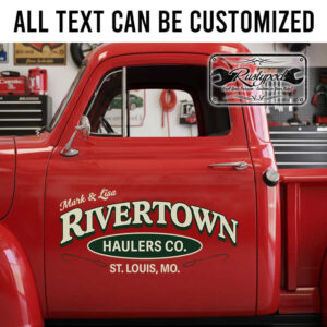 personalized logistic company door sign decal truck graphics decal car lettering sticker 13959