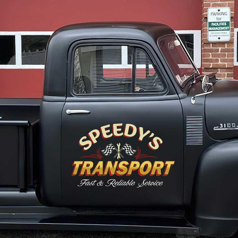 personalized checkered flag lettering decal pinstriping decal hot rod sign sticker 13961 - Image 3