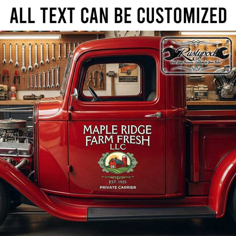 personalized farm sign decal ranch lettering decal tractor lettering ...
