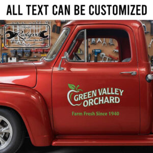 personalized farm fresh door sign decal vehicle lettering decal truck graphics sticker 13973