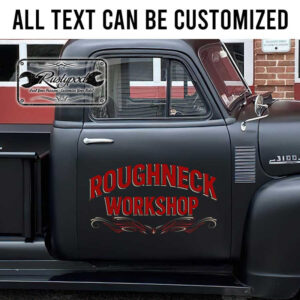 personalized pinstriping art work shop sign decal garage sign decal hot rod lettering sticker 13980