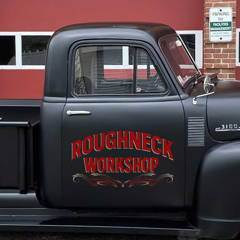 personalized pinstriping art work shop sign decal garage sign decal hot ...