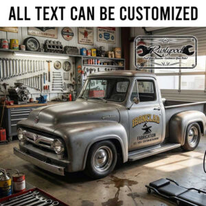 personalized iron works lettering decal fabrication company sign decal black smith sign sticker 13992