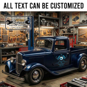 personalized pinstriping art flying eyeball lettering decal kustom kulture hot rod sticker 13993