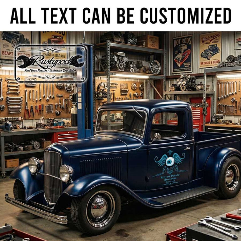 personalized pinstriping art flying eyeball lettering decal kustom ...