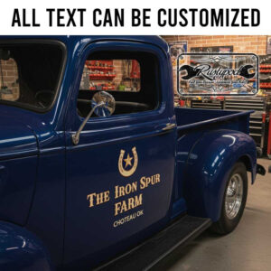 personalized farm lettering decal horseshoe logo farm lettering decal ranch sign decal car lettering sticker 14000