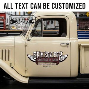 personalized car lettering decal motorcycle lettering decal hot rod decal patina truck sign sticker 14011
