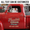 personalized garage lettering sign decal hot rod decal shop truck door sign kustom kulture sign writing sticker 14012
