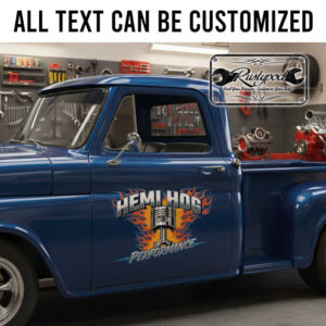 personalized performance garage sign decal company lettering decal muscle car sticker 14014