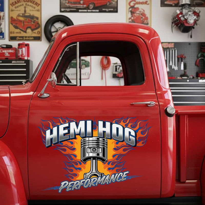 personalized performance garage sign decal company lettering decal muscle car sticker 14014 - Image 3