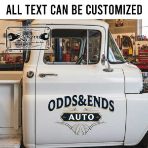 personalized pinstriping art lettering decal auto service garage sign decal car lettering sticker 14018