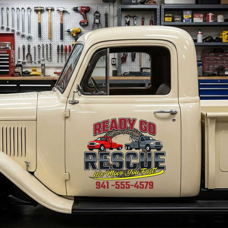 Cssr Lettering personalized towing truck company lettering decal hauling company sign ...