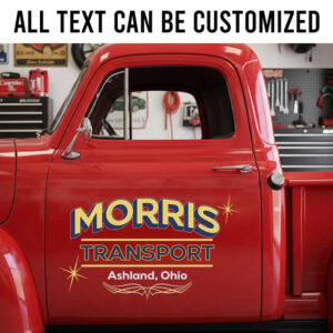 personalized pinstriping art lettering decal hot rod lettering decal kustom kulture sticker 14045