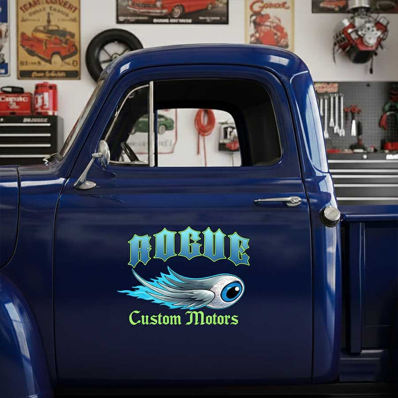 personalized flying eyeball decal hot rod decal kustom kulture sticker 14048 - Image 3