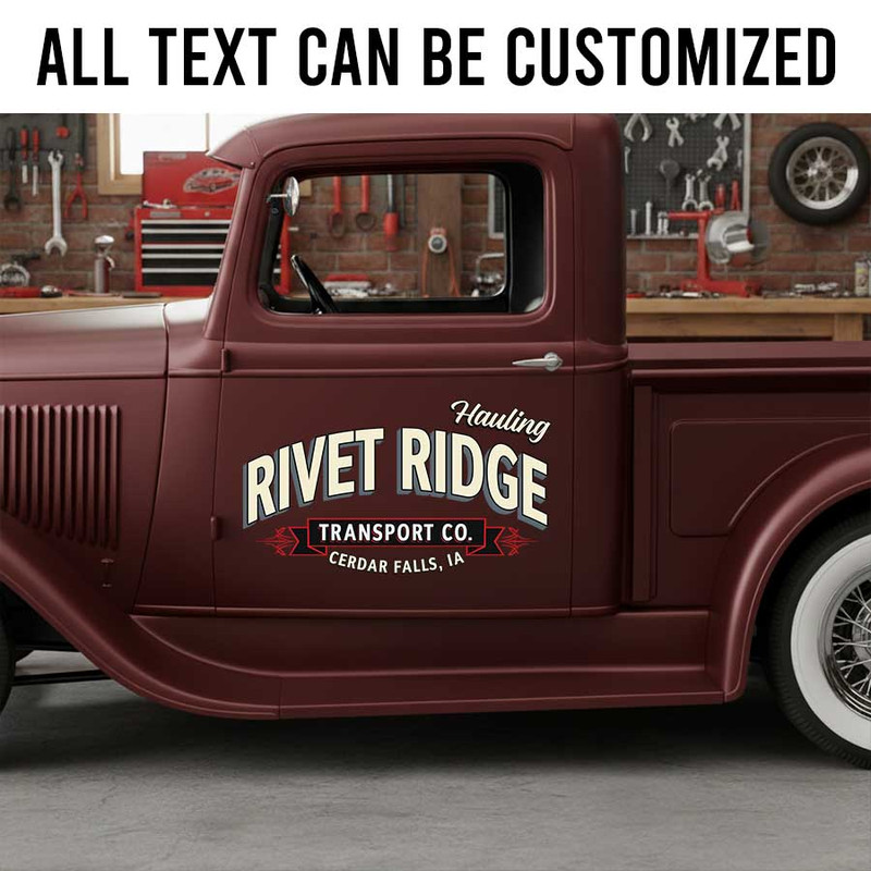 personalized truck graphics lettering decal company door sign decal pinstriping art decal hot rod sticker 14053