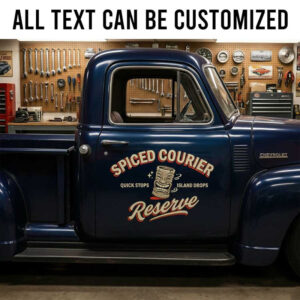 personalized tiki drink hot rod decal quick stop lettering decal sticker 14058