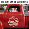 personalized hot rod lettering decal piston and wrench logo lettering decal restoration garage sign sticker 14064