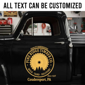 personalized woodworking lumber company lettering decal carpentry lettering sign lumber jack lettering sign sticker 14067