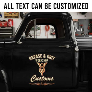 personalized v8 engine lettering decal workshop sign decal pinstriping art decal kustom kulture sticker 14070