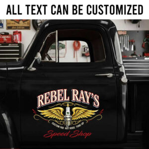 personalized spark plug lettering decal performance build garage lettering decal kustom kulture decal shop truck door sign sticker 14071