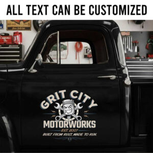 personalized piston logo lettering decal pinstriping art sign decal kustom kulture sticker 14072