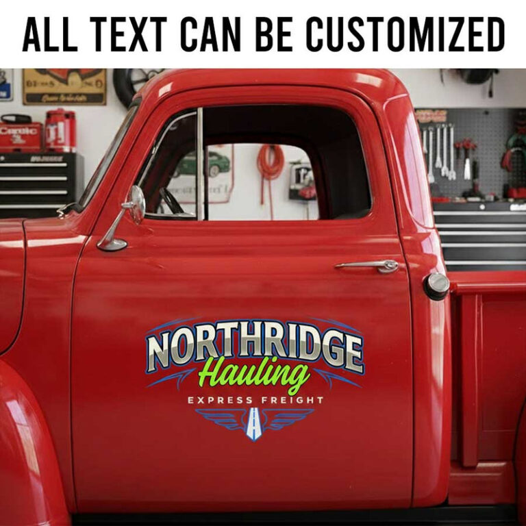 personalized hauling company sign decal truck graphics decal company ...