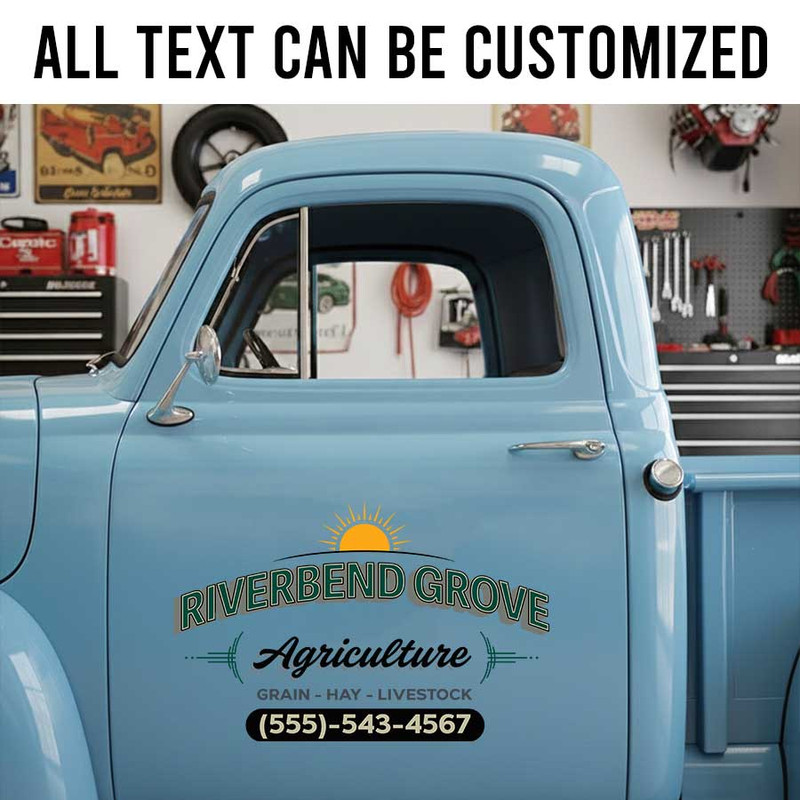 personalized truck graphics lettering decal farm lettering sign decal livestock lettering sticker 14090