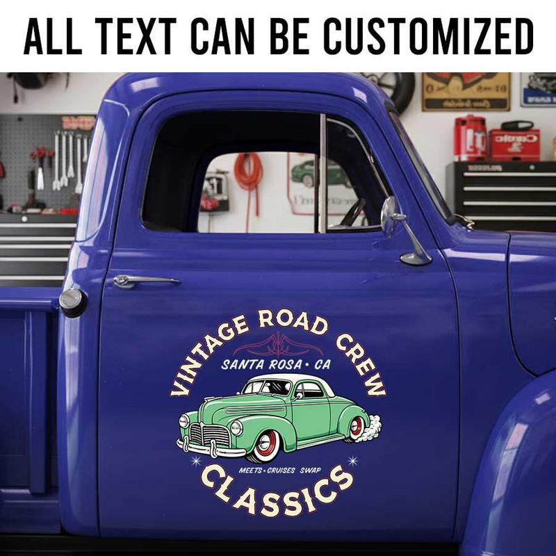 personalized pinstriping art lettering decal sign writing decal kustom kulture sticker 14094 - Image 2