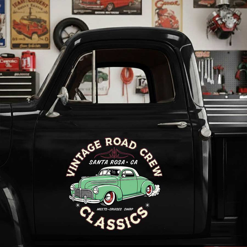 personalized pinstriping art lettering decal sign writing decal kustom kulture sticker 14094 - Image 3