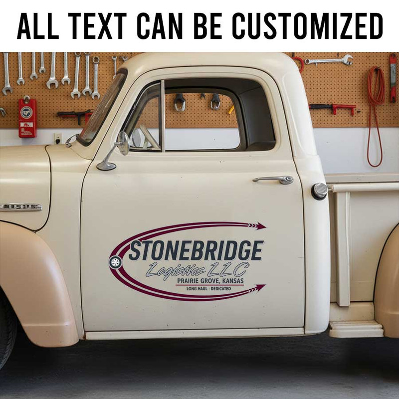 personalized logistic company sign decal truck graphics decal freight company decal car lettering sticker 14099