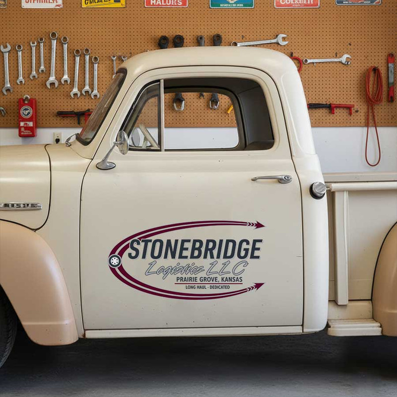 personalized logistic company sign decal truck graphics decal freight company decal car lettering sticker 14099 - Image 3