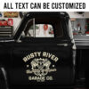 personalized patina truck lettering decal gearhead and piston lettering decal hot rod sticker 14107