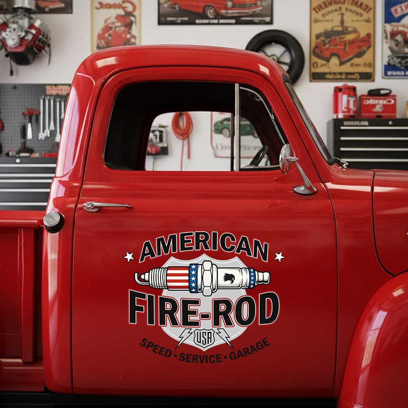 personalized spark plug lettering decal america 250 decal hot rod lettering decal speed shop sign sticker 14113 - Image 3