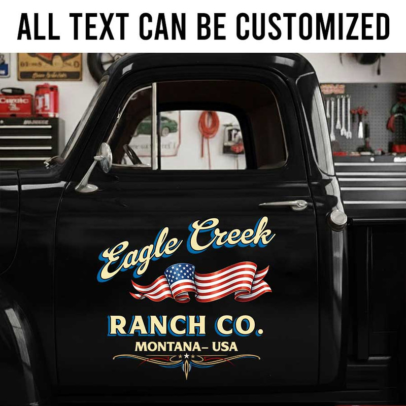personalized pinstriping art decal america 250 decal ranch sign decal farm sign sticker 14117