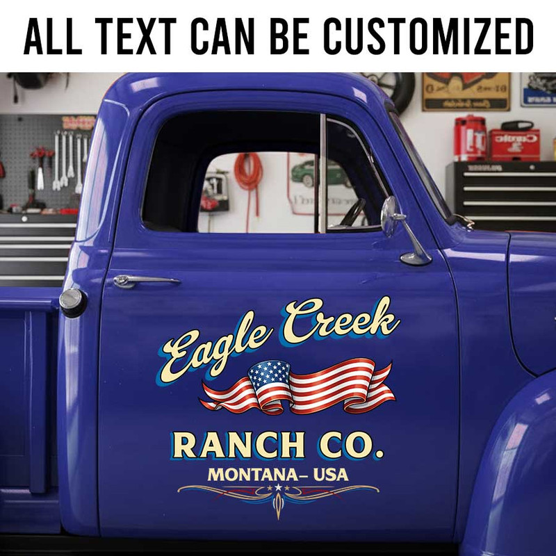 personalized pinstriping art decal america 250 decal ranch sign decal farm sign sticker 14117 - Image 2