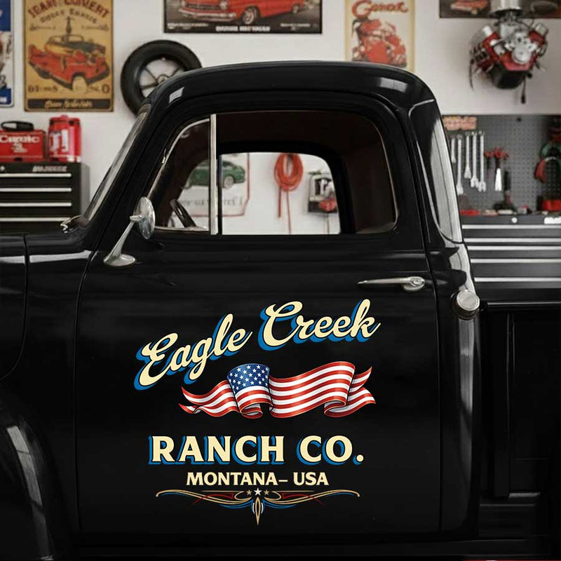 personalized pinstriping art decal america 250 decal ranch sign decal farm sign sticker 14117 - Image 3