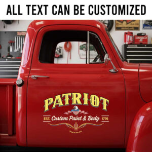 personalized pinstriping art decal hot rod garage sign america 250 decal rat rod door sign sticker 14120