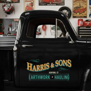 personalized truck graphics decal pinstriping art decal vehicle lettering decal door sign sticker 14131