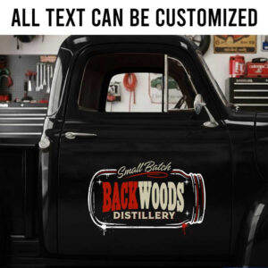 personalized moonshine lettering sticker hot rod decal distillery sign sticker 14142