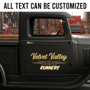 personalized pinstriping art arrow lettering decal hot rod lettering decal rat rod door sign kustom kulture sticker 14146