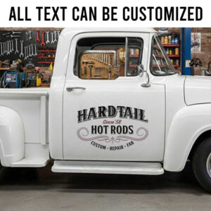 personalized pinstriping art sign decal hot rod garage sign decal pantina truck lettering sticker 14147