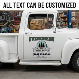 personalized timber supply company sign decal woodworking decal car lettering sticker 14153