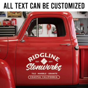 personalized stoneworks company sign decal truck graphics lettering decal car lettering decal truck graphics sticker 14158