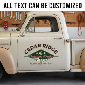 personalized landscaping company sign decal vehicle lettering decal tree service lettering sticker 14160