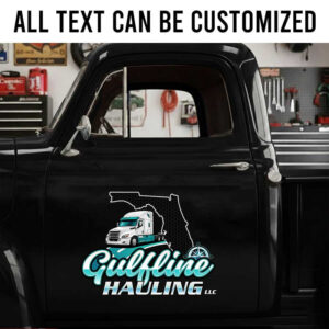 personalized truck graphics lettering decal hauling company sign decal company door sign sticker 14161