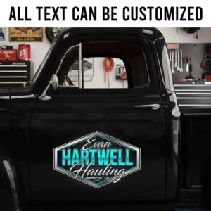 personalized truck graphics lettering decal hauling company sign decal company door sign sticker 14169