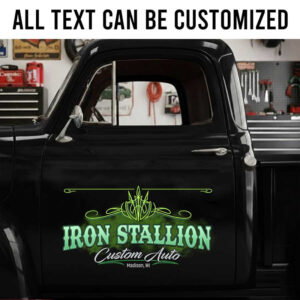 personalized pinstriping lettering sign decal auto garage sign decal hot rod sign sticker 14174