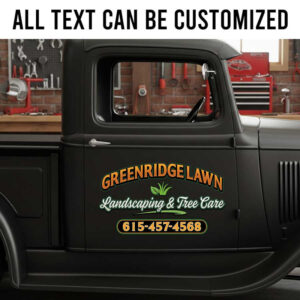 personalized landscaping tree care service sign decal vehicle lettering decal company sign sticker 14175