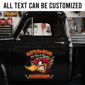 personalized mr horsepower lettering decal hot rod lettering decal garage sign decal kustom shop sticker 14178